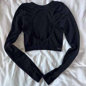 Nux open back cropped long sleeve